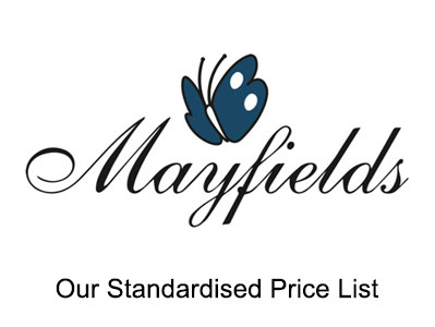Our Standardised PriceList